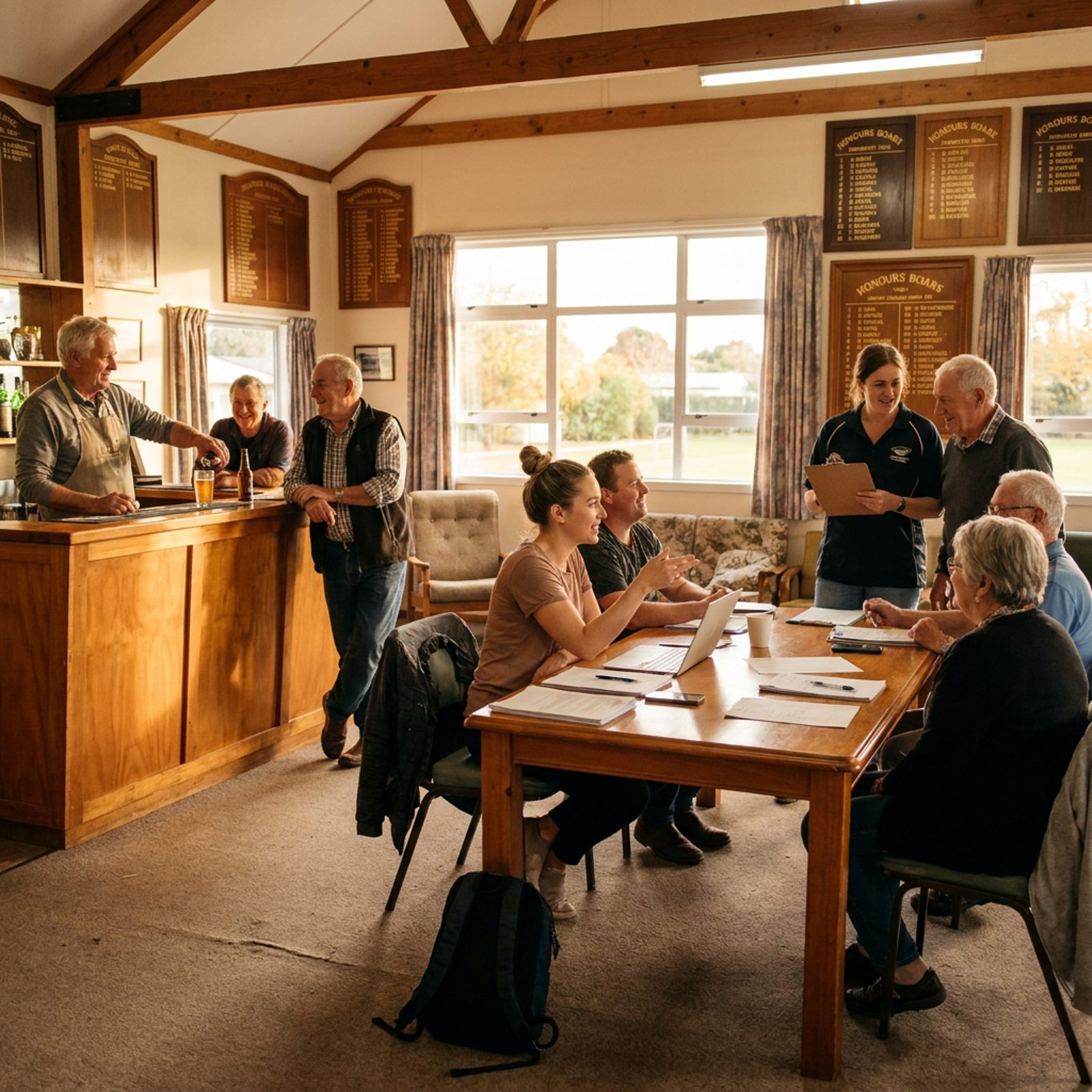 People at a New Zealand community club